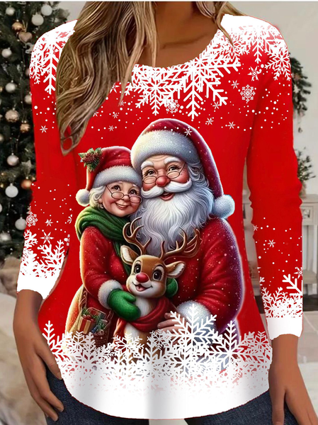 Women's Long Sleeve Tee T-shirt Spring/Fall Christmas Jersey Crew Neck Daily Going Out Casual Top, White, T-Shirts
Women's Long Sleeve Tee T-shirt Spring/Fall Christmas Jersey Crew Neck Daily Going Out Casual Top, White, T-Shirts