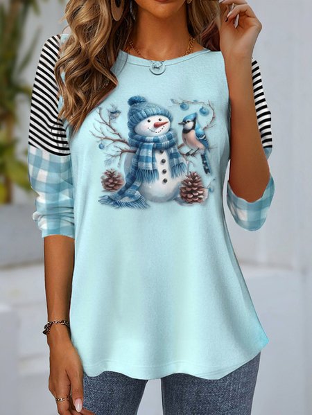 Women's Long Sleeve Tee T-shirt Spring/Fall Plaid Jersey Crew Neck Daily Going Out Casual Top, Light blue, T-Shirts
Women's Long Sleeve Tee T-shirt Spring/Fall Plaid Jersey Crew Neck Daily Going Out Casual Top, Light blue, T-Shirts