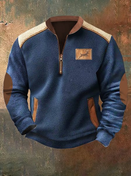 Men's Zip Half Open Collar Polar Fleece Printed Sweatshirt, Blue, Hoodies&Sweatshirts
Men's Zip Half Open Collar Polar Fleece Printed Sweatshirt, Blue, Hoodies&Sweatshirts