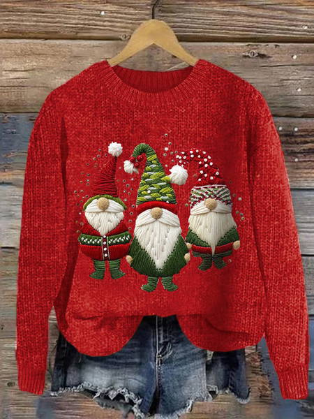 Women's Winter 3D Printing Casual Long Sleeve Crew Neck Knitted Sweater, Red, Sweaters
Women's Winter 3D Printing Casual Long Sleeve Crew Neck Knitted Sweater, Red, Sweaters