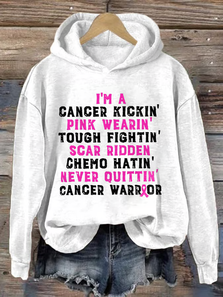 I'm A Cancer Kickin' Pink Wearin' Tough Fightin' Scar Ridden Chemo Hatin' Never Ouittin' Cancer Warrior Print Hoodie, White, Hoodies&Sweatshirts
I'm A Cancer Kickin' Pink Wearin' Tough Fightin' Scar Ridden Chemo Hatin' Never Ouittin' Cancer Warrior Print Hoodie, White, Hoodies&Sweatshirts