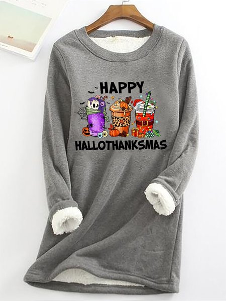 Happy Hallothanksmas For Coffee Lover Casual Fluff Fleece Fabric Sweatshirt, Gray, Hoodies&Sweatshirts
Happy Hallothanksmas For Coffee Lover Casual Fluff Fleece Fabric Sweatshirt, Gray, Hoodies&Sweatshirts