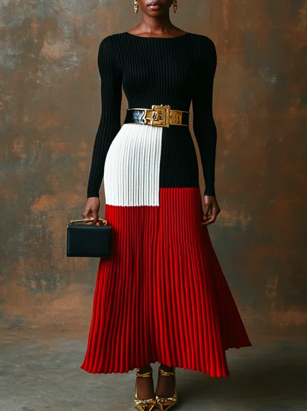 Split Joint Elegant Sweater Dress With No Belt, Red, Maxi Dresses
Split Joint Elegant Sweater Dress With No Belt, Red, Maxi Dresses