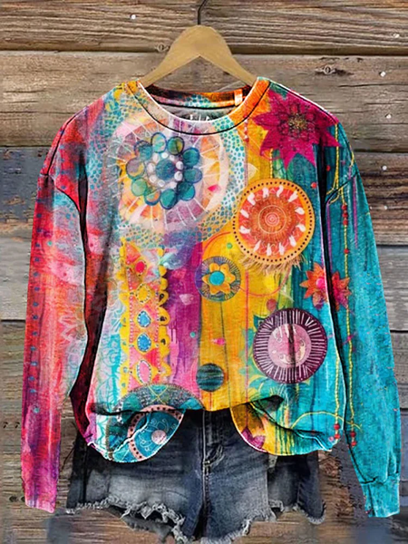 Vintage Love And Peace Flower Art Print Casual Sweatshirt, Blue, Hoodies&Sweatshirts
Vintage Love And Peace Flower Art Print Casual Sweatshirt, Blue, Hoodies&Sweatshirts