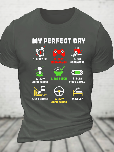 My Perfect Day Gamer Cool Gamer Video Game Funny Cotton T-Shirt, Deep gray, T-shirts
My Perfect Day Gamer Cool Gamer Video Game Funny Cotton T-Shirt, Deep gray, T-shirts