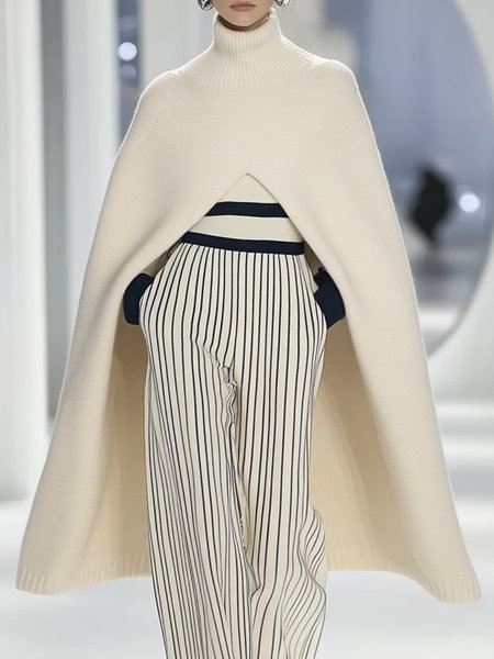 Turtleneck Plain Loose Casual Sweater The Interior Does Not Include, Beige, Pullovers
Turtleneck Plain Loose Casual Sweater The Interior Does Not Include, Beige, Pullovers
