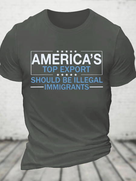 America's Top Export Should Be Illegal Immigrants Cotton T-Shirt, Deep gray, T-shirts
America's Top Export Should Be Illegal Immigrants Cotton T-Shirt, Deep gray, T-shirts
