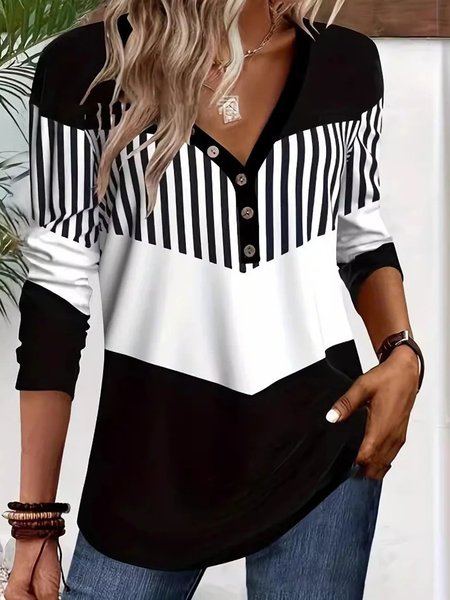 V Neck Long Sleeve Abstract Regular Micro-Elasticity Loose Blouse For Women, Color3, Blouses
V Neck Long Sleeve Abstract Regular Micro-Elasticity Loose Blouse For Women, Color3, Blouses