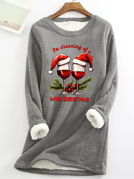 Christmas Wine Party Santa Hat Casual Fluff Fleece Fabric Sweatshirt, Gray, Hoodies&Sweatshirts
Christmas Wine Party Santa Hat Casual Fluff Fleece Fabric Sweatshirt, Gray, Hoodies&Sweatshirts