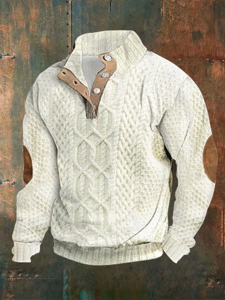 Men's Twists Braid Printed Standing Collar Button Casual Sweatshirt, As picture, Hoodies&Sweatshirts
Men's Twists Braid Printed Standing Collar Button Casual Sweatshirt, As picture, Hoodies&Sweatshirts