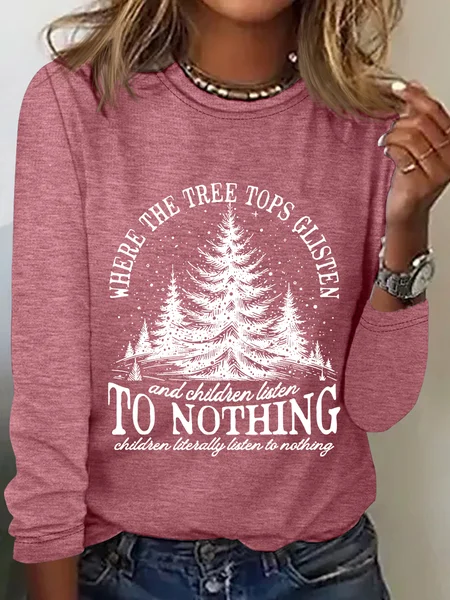 Tree Tops Glisten & Children Listen To Nothing Casual Long Sleeve Shirt, Watermelon, Long sleeves
Tree Tops Glisten & Children Listen To Nothing Casual Long Sleeve Shirt, Watermelon, Long sleeves