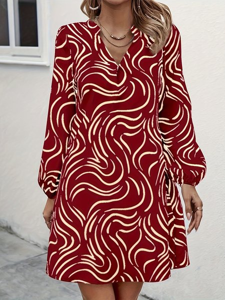 Women's Long Sleeve Spring/Fall Abstract Dress V Neck Daily Going Out Casual Midi A-Line, Red, Dresses
Women's Long Sleeve Spring/Fall Abstract Dress V Neck Daily Going Out Casual Midi A-Line, Red, Dresses