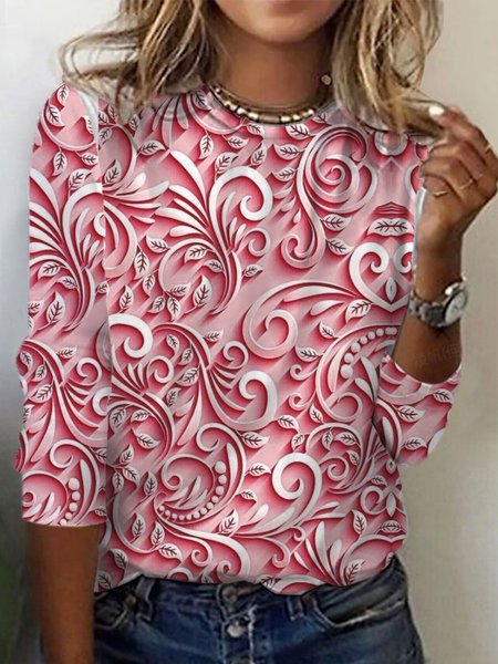 Women's Leaf Long Sleeve Floral Tee T-shirt Crew Neck Casual Spring/Fall Top, Pink, T-Shirts
Women's Leaf Long Sleeve Floral Tee T-shirt Crew Neck Casual Spring/Fall Top, Pink, T-Shirts