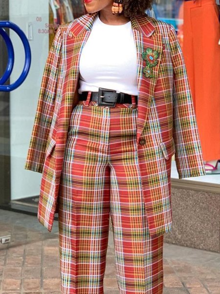 Loose Plaid Urban Blazer, As picture, Blazers
Loose Plaid Urban Blazer, As picture, Blazers