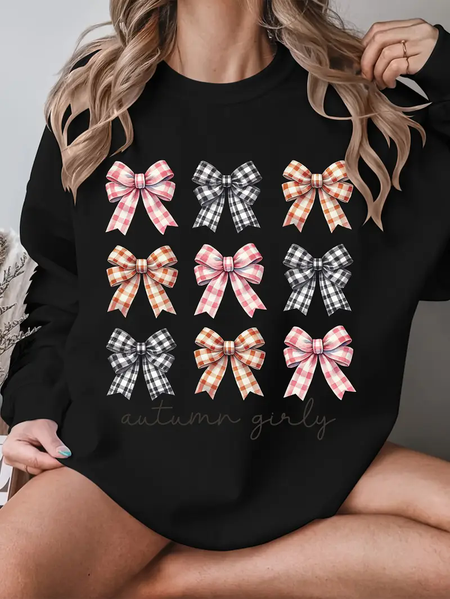 Women's Crew Neck Plaid Casual Spring/Fall Long Sleeve Sweatshirt, Black, Sweatshirts & Hoodies
Women's Crew Neck Plaid Casual Spring/Fall Long Sleeve Sweatshirt, Black, Sweatshirts & Hoodies