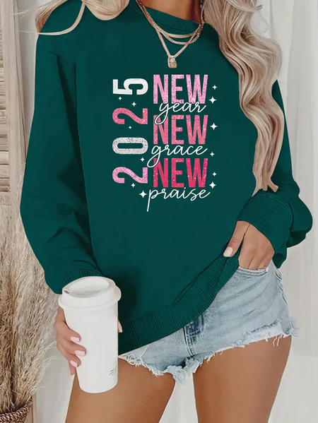 Women's Crew Neck Text Letters Casual Spring/Fall Long Sleeve Sweatshirt, Green, Sweatshirts & Hoodies
Women's Crew Neck Text Letters Casual Spring/Fall Long Sleeve Sweatshirt, Green, Sweatshirts & Hoodies