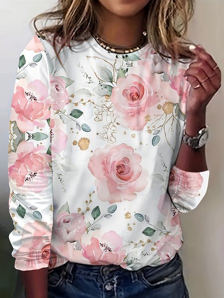 Women's Floral Long Sleeve Tee T-shirt Spring/Fall 3D Printing Crew Neck Casual Top, As picture, T-Shirts
Women's Floral Long Sleeve Tee T-shirt Spring/Fall 3D Printing Crew Neck Casual Top, As picture, T-Shirts