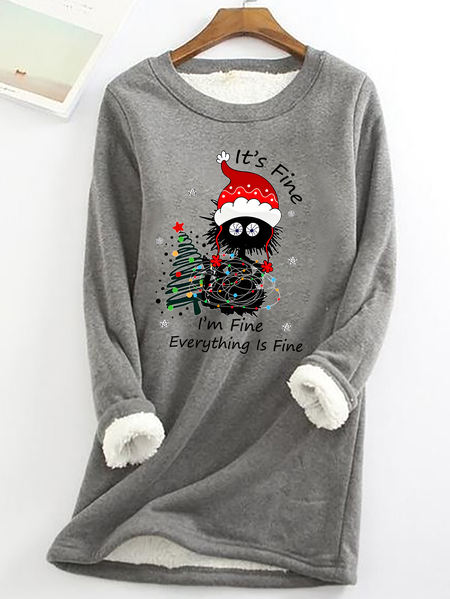 It's Fine I'm Fine Everything Is Fine Casual Fluff Fleece Fabric Sweatshirt, Gray, Hoodies&Sweatshirts
It's Fine I'm Fine Everything Is Fine Casual Fluff Fleece Fabric Sweatshirt, Gray, Hoodies&Sweatshirts