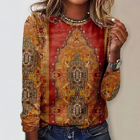 Women's Long Sleeve Tee T-shirt Spring/Fall Floral Jersey Crew Neck Daily Going Out Casual Top, Coffee, T-Shirts
Women's Long Sleeve Tee T-shirt Spring/Fall Floral Jersey Crew Neck Daily Going Out Casual Top, Coffee, T-Shirts