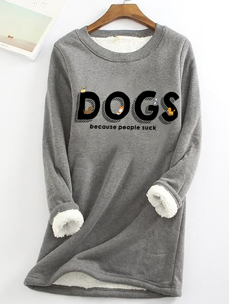 Dogs Because People Casual Fluff Fleece Fabric Sweatshirt, Gray, Hoodies&Sweatshirts
Dogs Because People Casual Fluff Fleece Fabric Sweatshirt, Gray, Hoodies&Sweatshirts