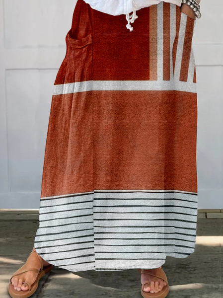 Women's Vintage Striped Umbrella Spring/Fall Linen Skirt, As picture, Skirts
Women's Vintage Striped Umbrella Spring/Fall Linen Skirt, As picture, Skirts