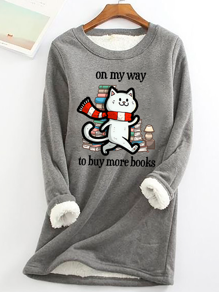 On My Way To Buy More Books Casual Fluff Fleece Fabric Sweatshirt, Gray, Hoodies&Sweatshirts
On My Way To Buy More Books Casual Fluff Fleece Fabric Sweatshirt, Gray, Hoodies&Sweatshirts