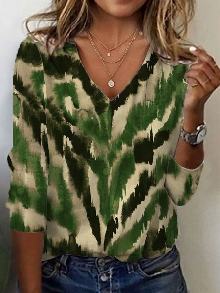 Women' Long Sleeve Tee T-shirt Spring/Fall Leopard Jersey V Neck Daily Going Out Casual Top, Green, T-Shirts
Women' Long Sleeve Tee T-shirt Spring/Fall Leopard Jersey V Neck Daily Going Out Casual Top, Green, T-Shirts