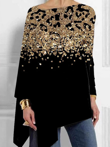 Women's Long Sleeve Blouse Spring/Fall Color Block Jersey Crew Neck Daily Going Out Casual Top, Black, Shirts
Women's Long Sleeve Blouse Spring/Fall Color Block Jersey Crew Neck Daily Going Out Casual Top, Black, Shirts