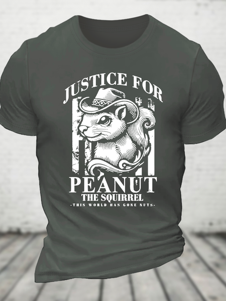Justice For Peanut The Squirrel This World Has Gone Nuts Cotton T-Shirt, Deep gray, T-shirts
Justice For Peanut The Squirrel This World Has Gone Nuts Cotton T-Shirt, Deep gray, T-shirts