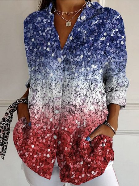 Shirt Collar Long Sleeve Abstract Regular Loose Shirt For Women, Multicolor, Shirts
Shirt Collar Long Sleeve Abstract Regular Loose Shirt For Women, Multicolor, Shirts