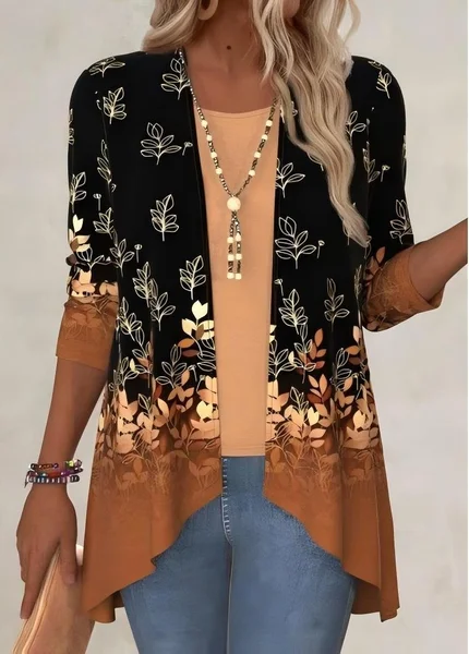 Women's Spring/Fall Floral Outerwear Vintage Ombre Jersey Shawl Jacket, Black-coffee, Cardigans
Women's Spring/Fall Floral Outerwear Vintage Ombre Jersey Shawl Jacket, Black-coffee, Cardigans