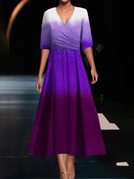 Women's Short Sleeve Summer Ombre Dress V Neck Daily Going Out Casual Maxi A-Line, Purple, Dresses
Women's Short Sleeve Summer Ombre Dress V Neck Daily Going Out Casual Maxi A-Line, Purple, Dresses
