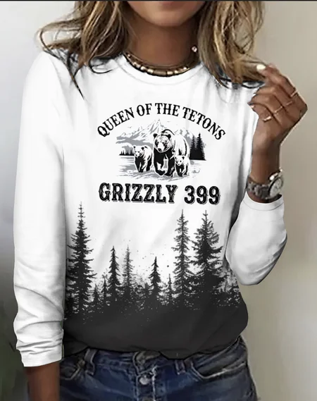 Vintage Plaid Crew Neck Long Sleeve T-shirt, White, T-shirts 
Vintage Plaid Crew Neck Long Sleeve T-shirt, White, T-shirts