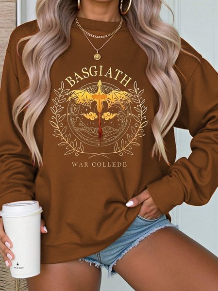 Women's Crew Neck Text Letters Casual Spring/Fall Long Sleeve Sweatshirt, Brown, Sweatshirts & Hoodies
Women's Crew Neck Text Letters Casual Spring/Fall Long Sleeve Sweatshirt, Brown, Sweatshirts & Hoodies
