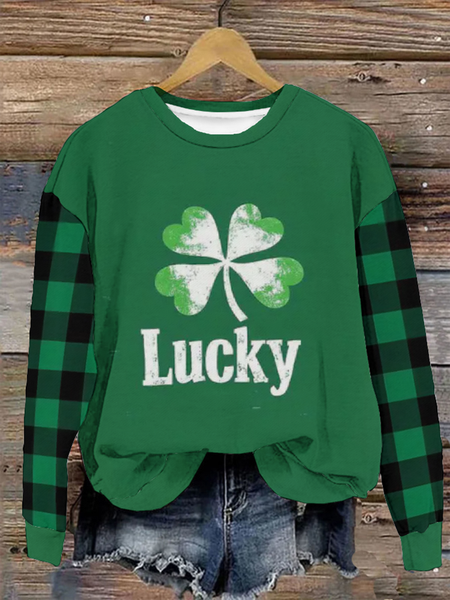 Women's St Patricks Day Lucky Four-leaf Clover Print Long Sleeve Crew Neck Floral Sweatshirt, Green, Sweatshirts & Hoodies
Women's St Patricks Day Lucky Four-leaf Clover Print Long Sleeve Crew Neck Floral Sweatshirt, Green, Sweatshirts & Hoodies