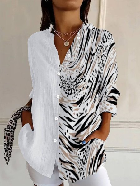 Women's Long Sleeve Shirt Spring/Fall Leopard Shirt Collar Holiday Going Out Casual Top, White, Shirts
Women's Long Sleeve Shirt Spring/Fall Leopard Shirt Collar Holiday Going Out Casual Top, White, Shirts