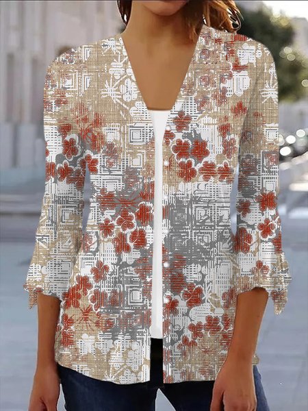 Women's Spring/Fall Outerwear Casual Floral Jersey Shawl Jacket, Gray, Coats
Women's Spring/Fall Outerwear Casual Floral Jersey Shawl Jacket, Gray, Coats