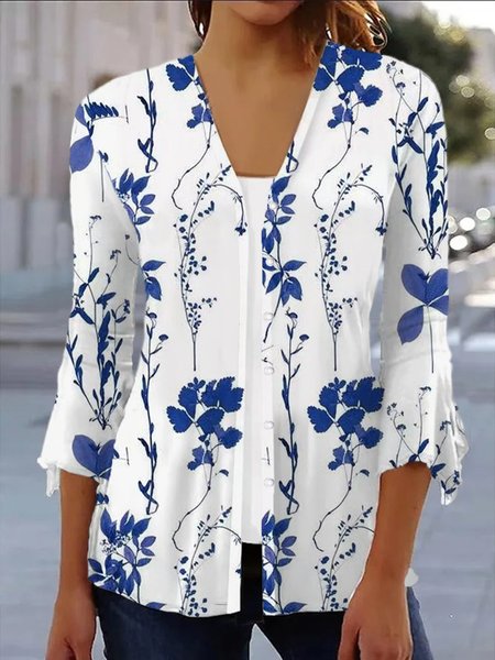 Women's Spring/Fall Outerwear Casual Floral Jersey Shawl Jacket, White, Coats
Women's Spring/Fall Outerwear Casual Floral Jersey Shawl Jacket, White, Coats