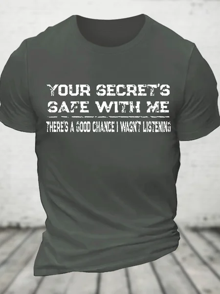 Your Secret's Safe With Me There's A Good Chance I Wasn't Listening Cotton T-Shirt, Deep gray, T-shirts
Your Secret's Safe With Me There's A Good Chance I Wasn't Listening Cotton T-Shirt, Deep gray, T-shirts