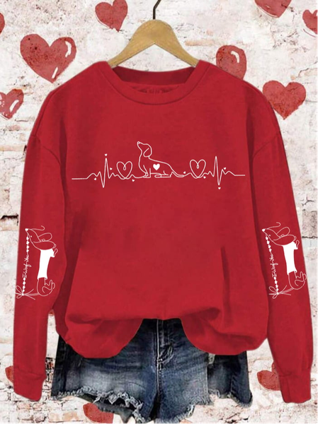 Women's Crew Neck Text Letters Casual Spring/Fall Long Sleeve Sweatshirt, Red, Sweatshirts & Hoodies
Women's Crew Neck Text Letters Casual Spring/Fall Long Sleeve Sweatshirt, Red, Sweatshirts & Hoodies
