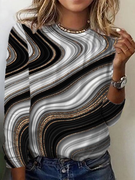 Women's Long Sleeve Tee T-shirt Spring/Fall Geometric Jersey Crew Neck Daily Going Out Casual Top, Gray, T-Shirts
Women's Long Sleeve Tee T-shirt Spring/Fall Geometric Jersey Crew Neck Daily Going Out Casual Top, Gray, T-Shirts