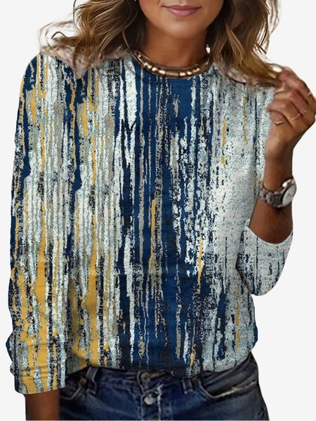 Women's Long Sleeve Tee T-shirt Spring/Fall Abstract Jersey Crew Neck Daily Going Out Casual Top, Purplish blue, T-Shirts
Women's Long Sleeve Tee T-shirt Spring/Fall Abstract Jersey Crew Neck Daily Going Out Casual Top, Purplish blue, T-Shirts
