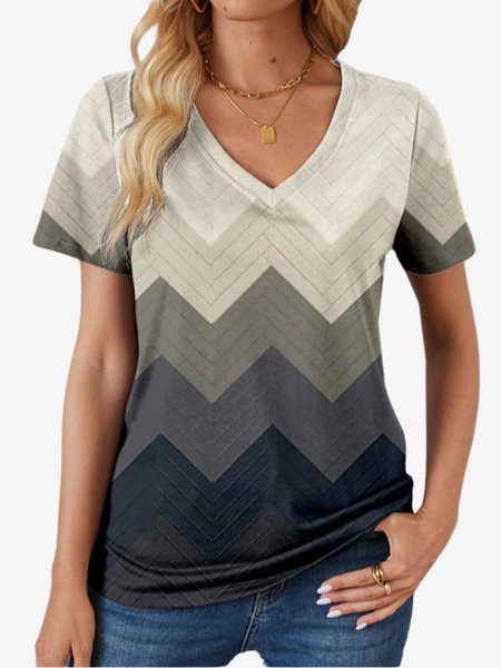 Women's Short Sleeve Tee T-shirt Summer Ombre Jersey V Neck Daily Going Out Casual Top, Gray, T-Shirts
Women's Short Sleeve Tee T-shirt Summer Ombre Jersey V Neck Daily Going Out Casual Top, Gray, T-Shirts
