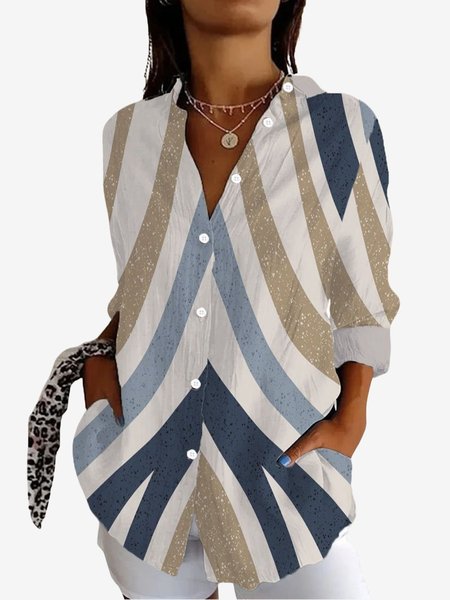 Women's Long Sleeve Shirt Spring/Fall Geometric Shirt Collar Daily Going Out Casual Top, Apricot, Shirts
Women's Long Sleeve Shirt Spring/Fall Geometric Shirt Collar Daily Going Out Casual Top, Apricot, Shirts