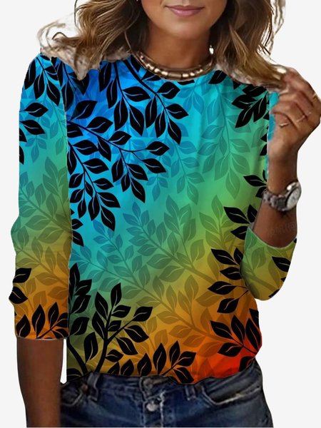 Women's Leaf Long Sleeve Floral Tee T-shirt Crew Neck Casual Spring/Fall Top, Green, T-Shirts
Women's Leaf Long Sleeve Floral Tee T-shirt Crew Neck Casual Spring/Fall Top, Green, T-Shirts