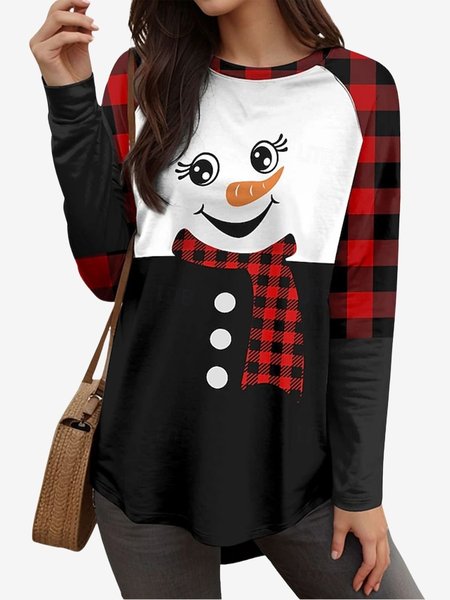 Women's Long Sleeve Tee T-shirt Spring/Fall Plaid Jersey Crew Neck Daily Going Out Casual Top, Black, T-Shirts
Women's Long Sleeve Tee T-shirt Spring/Fall Plaid Jersey Crew Neck Daily Going Out Casual Top, Black, T-Shirts