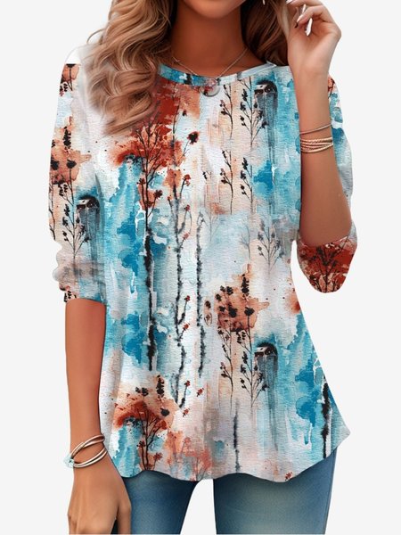 Women's Long Sleeve Tee T-shirt Spring/Fall Random Print Jersey Crew Neck Daily Going Out Casual Top, Blue, T-Shirts
Women's Long Sleeve Tee T-shirt Spring/Fall Random Print Jersey Crew Neck Daily Going Out Casual Top, Blue, T-Shirts