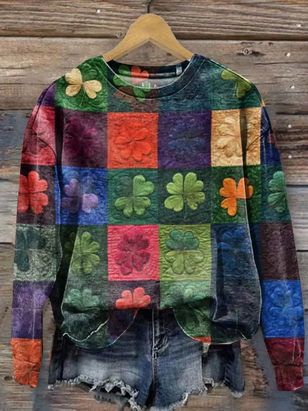 Women's St. Patrick's Day Art Plaid Print Casual Sweatshirt, As picture, Hoodies&Sweatshirts
Women's St. Patrick's Day Art Plaid Print Casual Sweatshirt, As picture, Hoodies&Sweatshirts