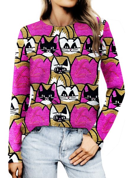 Women's Long Sleeve Tee T-shirt Spring/Fall Plaid Crew Neck Vintage Top, Rose red, T-Shirts
Women's Long Sleeve Tee T-shirt Spring/Fall Plaid Crew Neck Vintage Top, Rose red, T-Shirts
