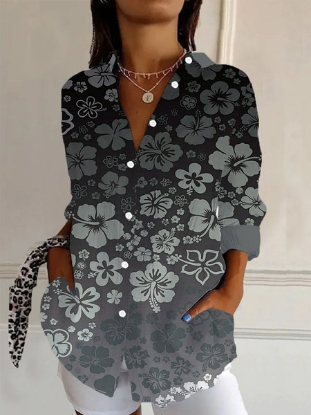Women's Long Sleeve Shirt Spring/Fall Floral Shirt Collar Daily Going Out Casual Top, Black, Shirts
Women's Long Sleeve Shirt Spring/Fall Floral Shirt Collar Daily Going Out Casual Top, Black, Shirts
